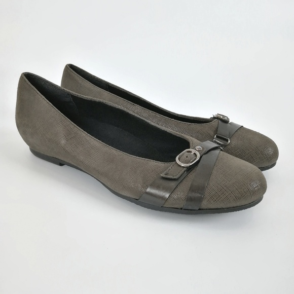 Munro Slip On Loafers Flats 9M Gray Nubuck - Picture 4 of 8